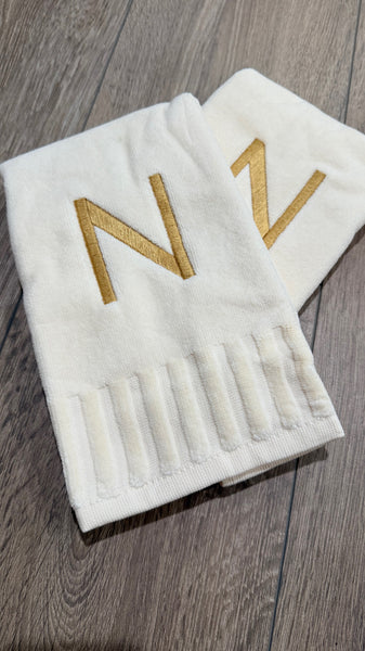Plush Finger Towels With Initials