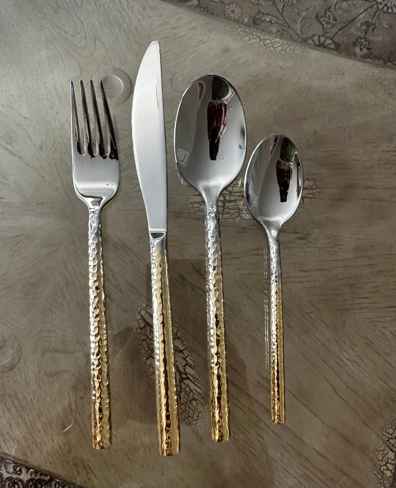 Hammered Two Tone Flatware