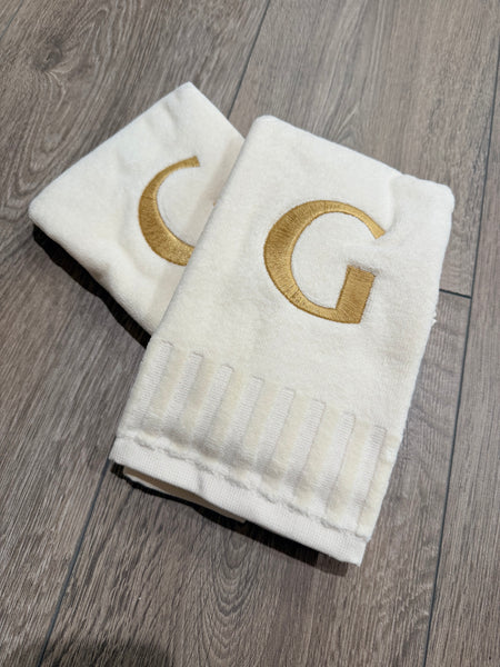 Plush Finger Towels With Initials
