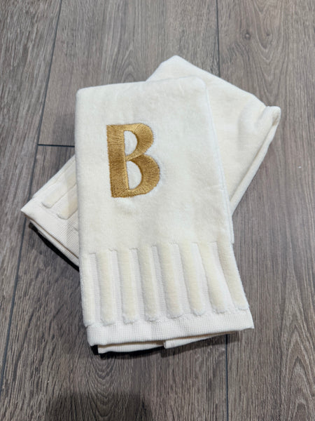 Plush Finger Towels With Initials