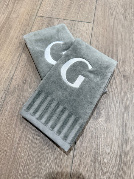 Plush Finger Towels With Initials