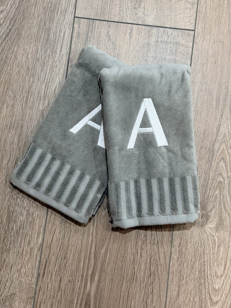 Plush Finger Towels With Initials
