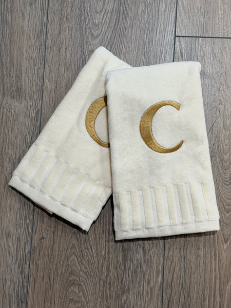 Plush Finger Towels With Initials