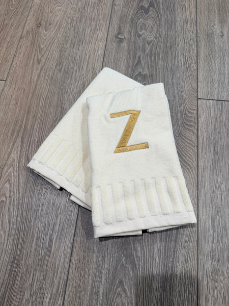Plush Finger Towels With Initials