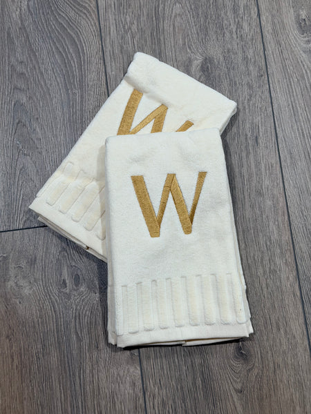 Plush Finger Towels With Initials