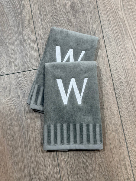 Plush Finger Towels With Initials