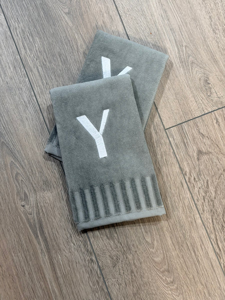 Plush Finger Towels With Initials