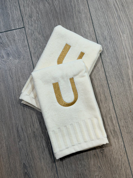 Plush Finger Towels With Initials