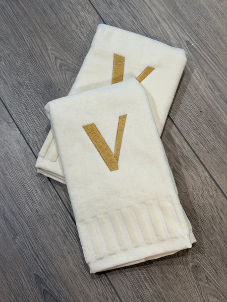 Plush Finger Towels With Initials