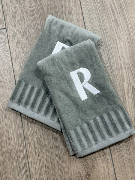 Plush Finger Towels With Initials