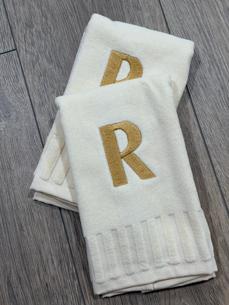 Plush Finger Towels With Initials
