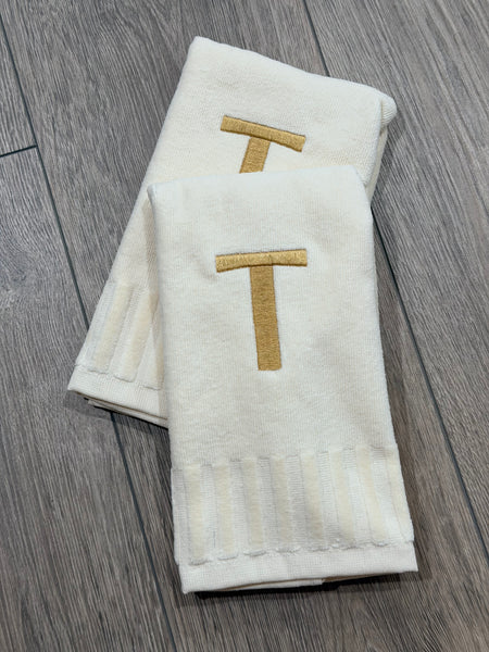 Plush Finger Towels With Initials
