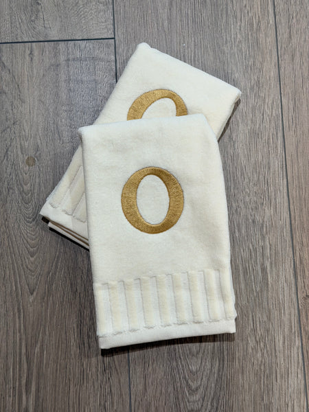 Plush Finger Towels With Initials