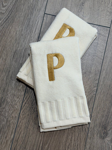 Plush Finger Towels With Initials