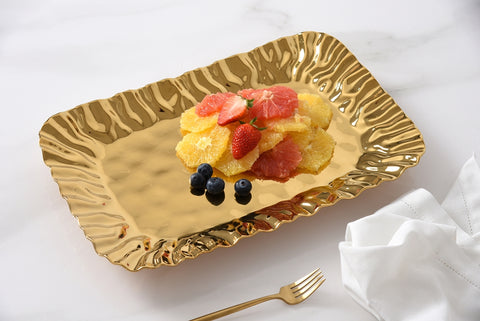 Ceramic Gold Medium Deep Tray