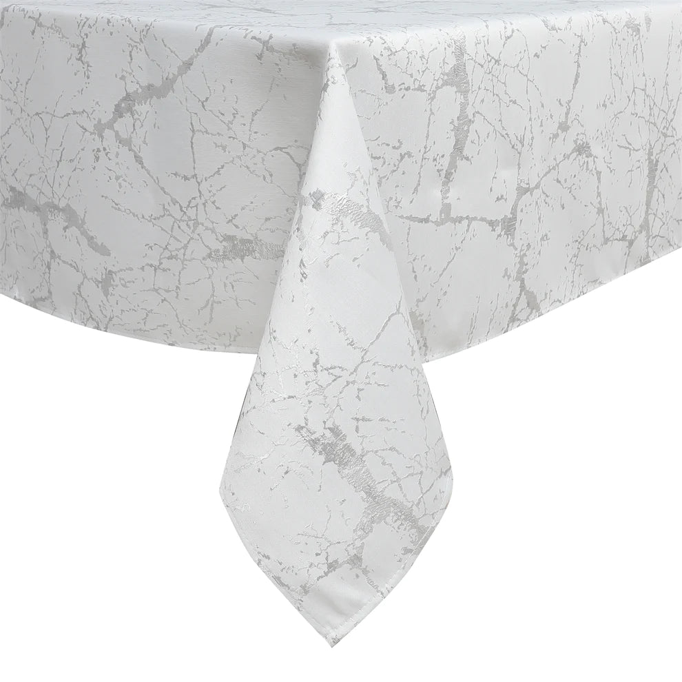 Tablecloth Marble Silver/White
