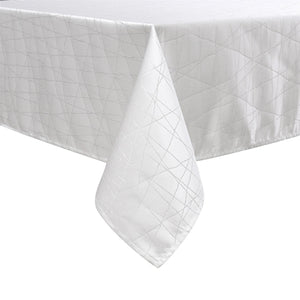 White Tablecloth Silver Rays