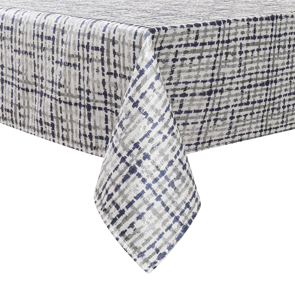 Tablecloth Weave Navy/Silver