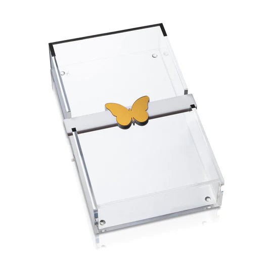 Lucite Paper Towel Holder Butterfly