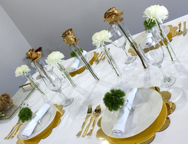 Lucite Magnetic Bud/Flower Vase Set Of 5