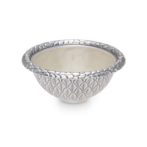 Florentine Dip Bowl Snow /Silver