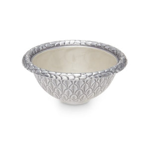 Florentine Dip Bowl Snow /Silver