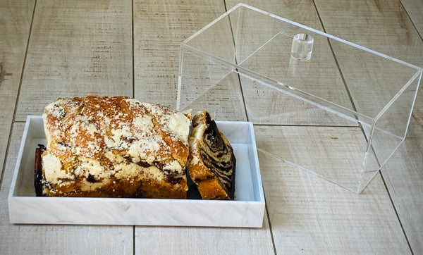 Lucite Mini Marble Cake/Babka Display