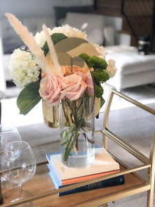 Lucite Mirror Vase