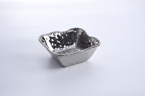 Ceramic Square Silver Bowl