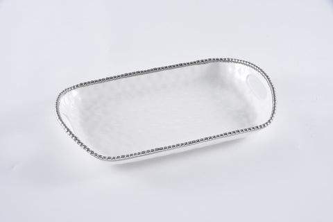 Ceramic Rectangular Tray with Handles