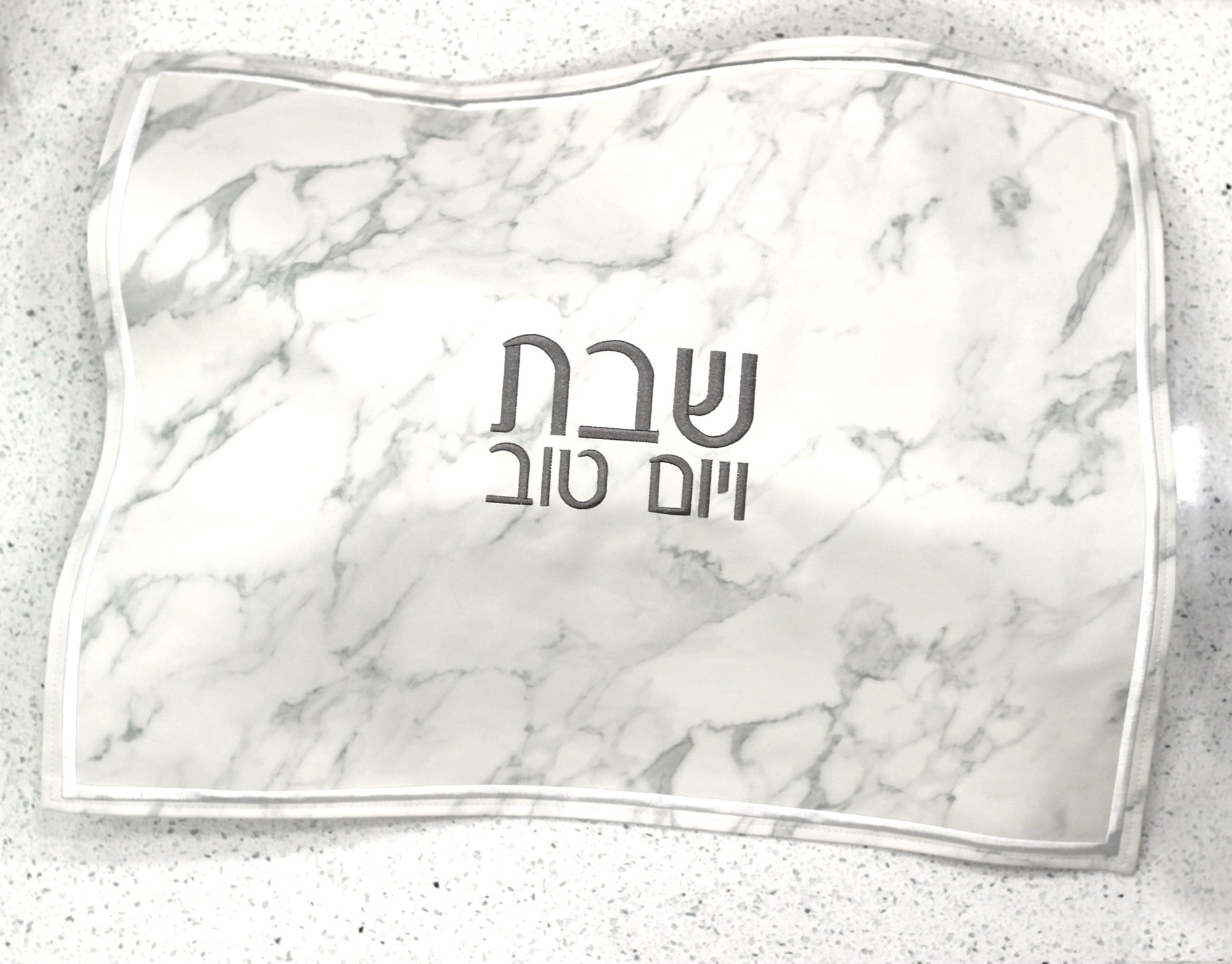 Faux Leather Challah Cover marble Design