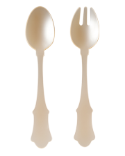 Lucite Salad Set Old fashion