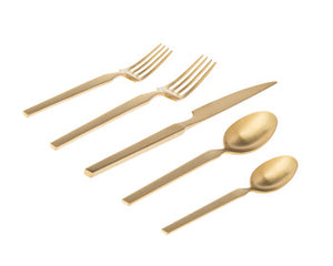 Podium 18/10 Matte Gold Flatware 20Pc