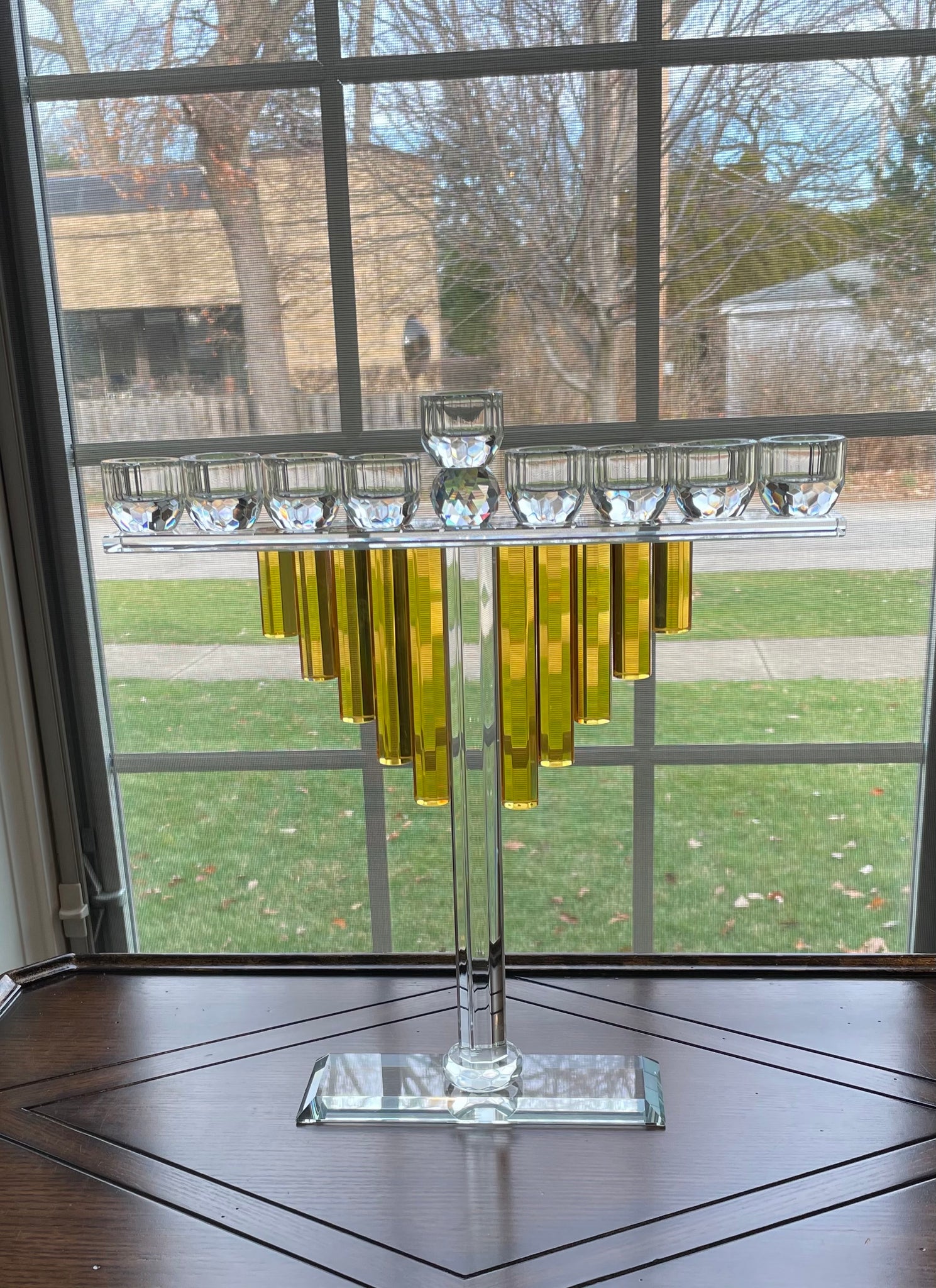 Crystal Gold Menorah