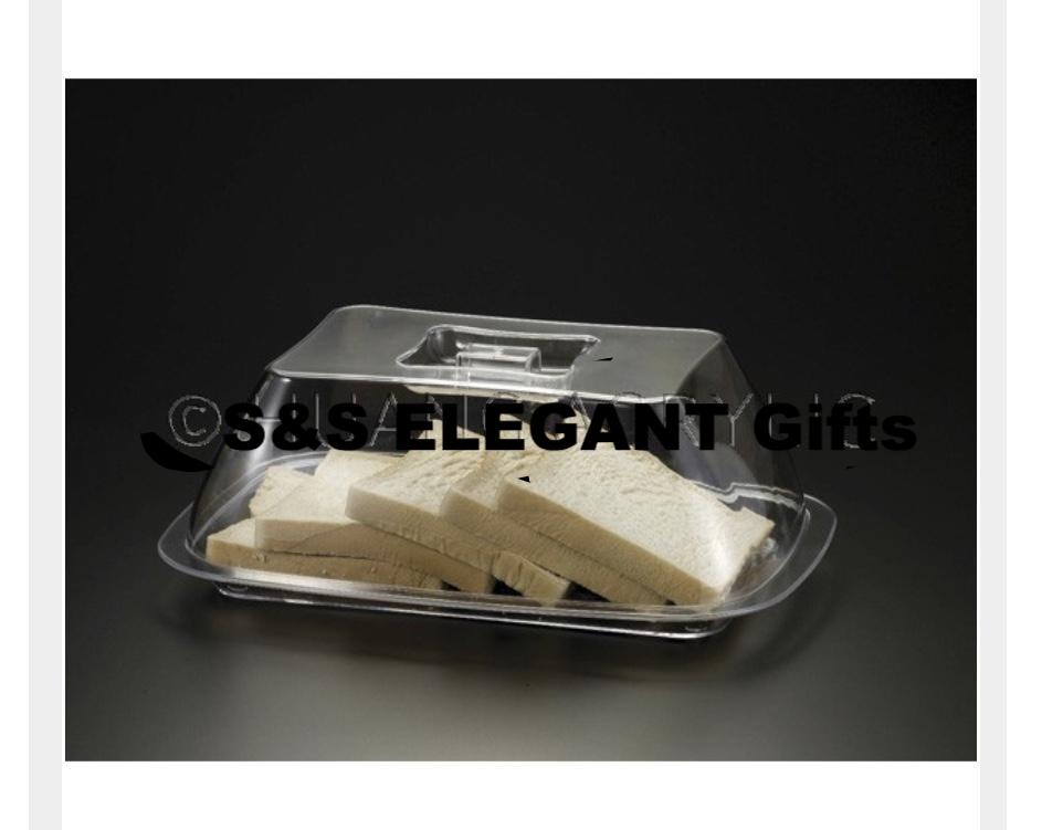 Lucite Bread/Muffin Tray W/ Cover