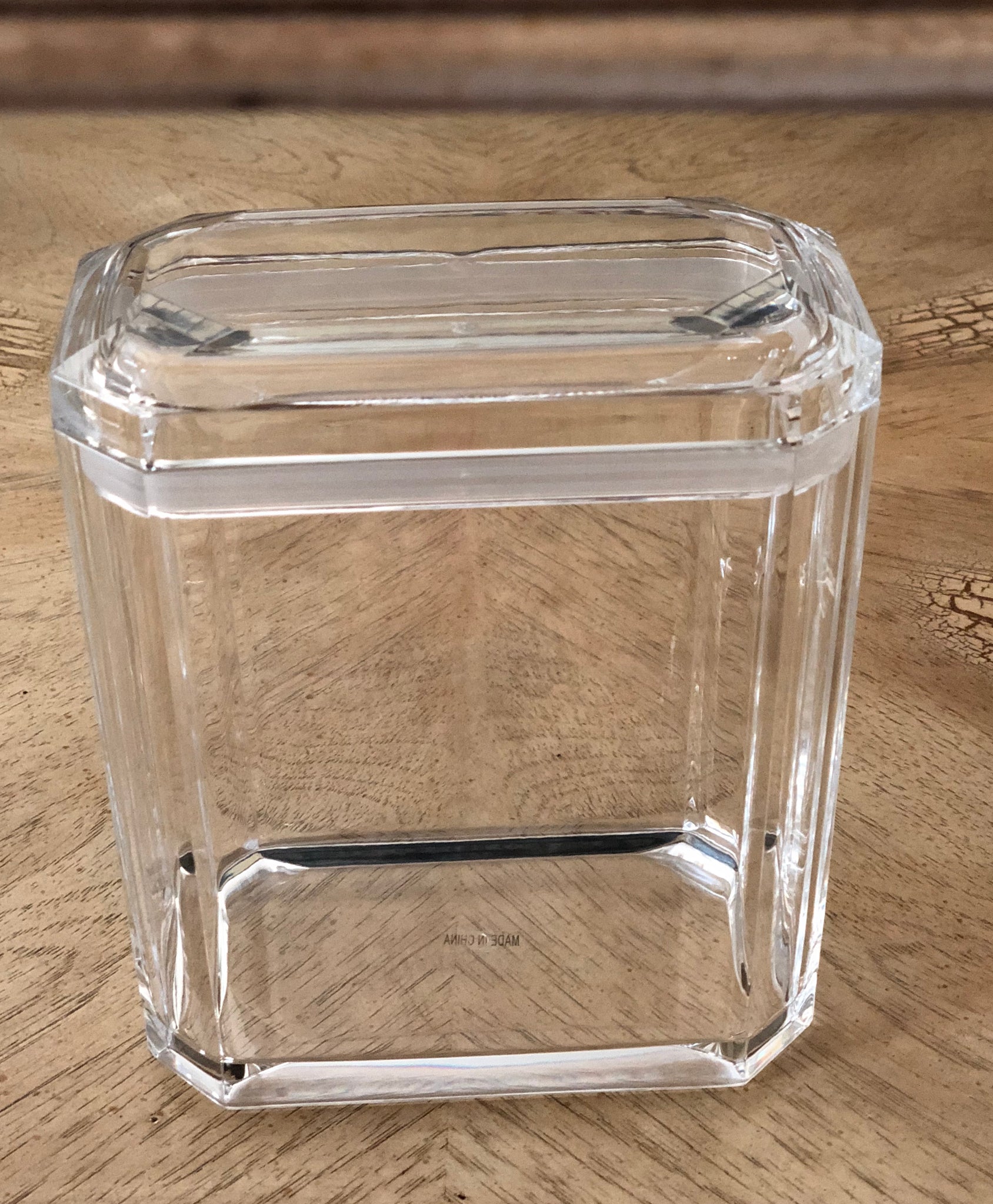 LUCITE FACETED CANISTER