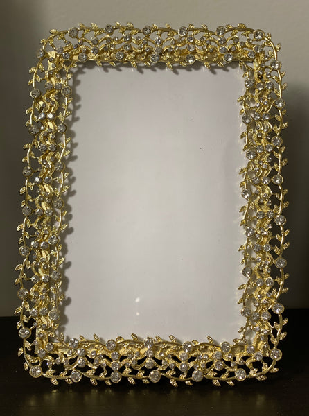 Floral Vine With Swarovski Crystals Picture Frame