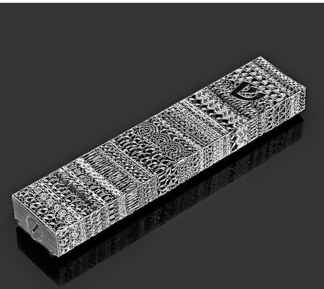 Metal Lace Mezuzah Holder