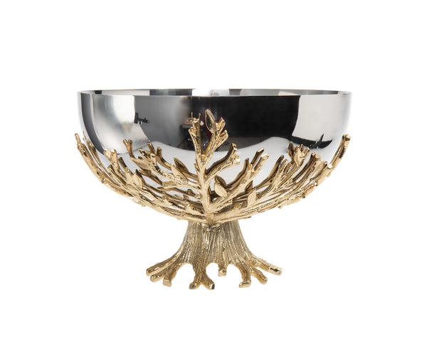 Golden Branch Pedestal Bowl