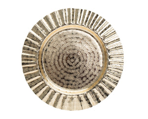 Gold Metal Ripple Charger Plate