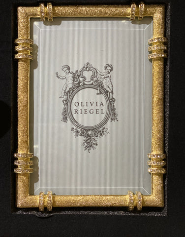 Olivia Riegel Gold Cassini Picture Frame With Crystals