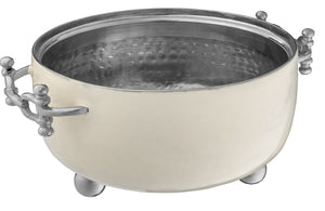 Entangled Enamel Dip Holder With Silver Handles
