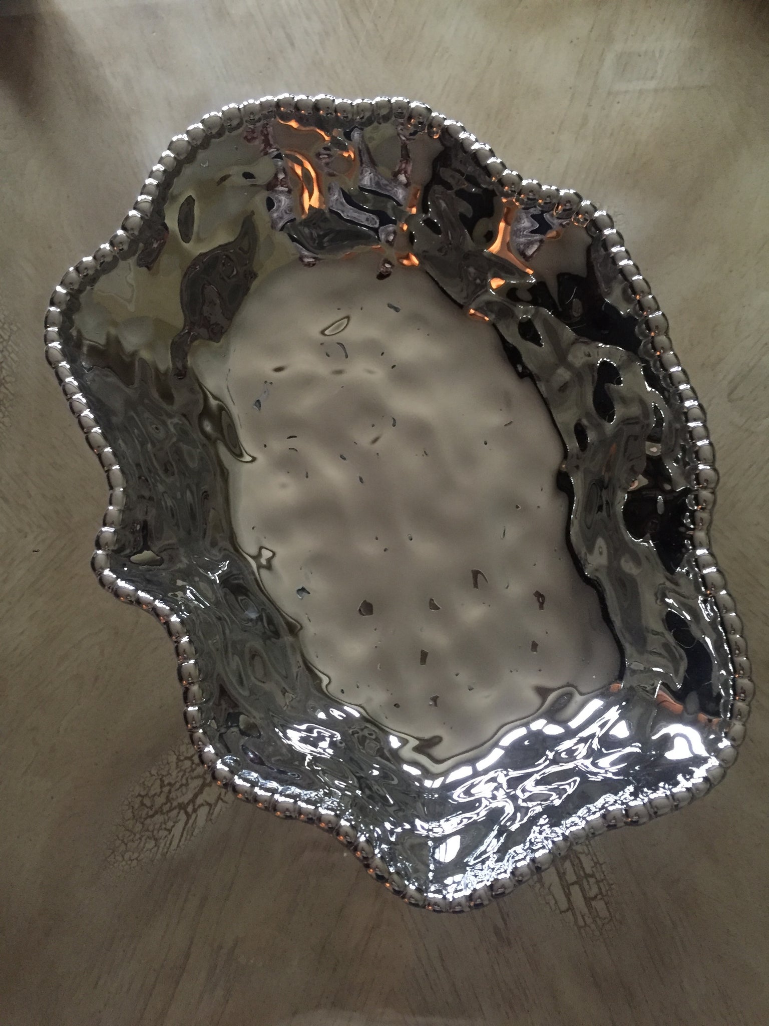 Ceramic Beaded Rectangular Bowl