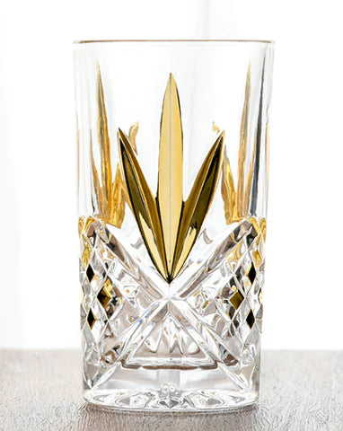 Crystal Cups Gold Design Set Of 6