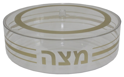 Lucite Round Matzah Box