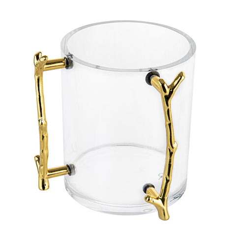 Lucite Washing Cup With Branch Handles