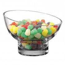 Kira Lead Free Mouth Blown Slant Bowl 6"