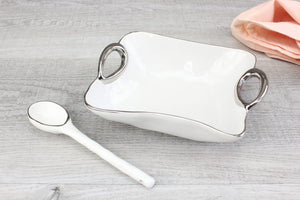 Ceramic Snack bowl with Spoon