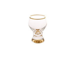 LIQUOR GLASSES WITH GOLD BASE