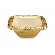 Florentine square bowl gold snow